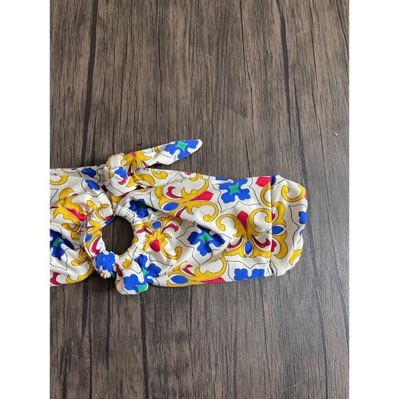 We Wore What Pearl Tile Bandeau Bikini Top Womans Small - Picture 2 of 8